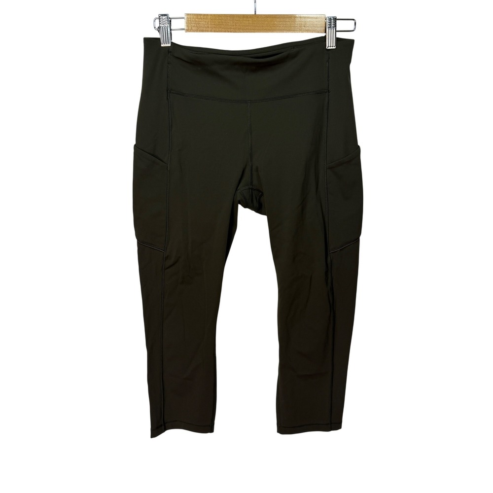 Lululemon High Rise Pocket Capri Leggings‎ Olive Green Size 8